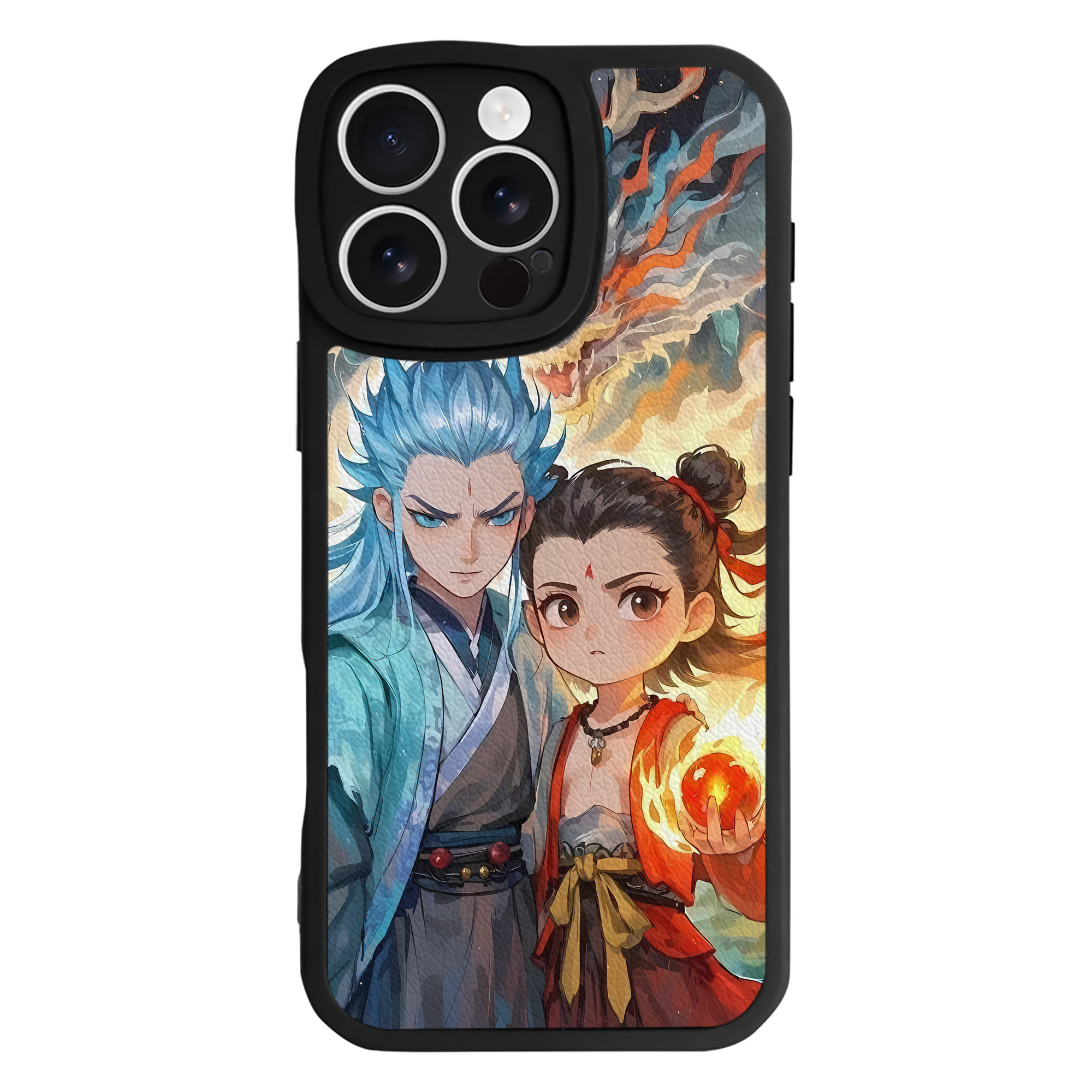 （画像用） Ne Zha 2 ナタ 魔童の大暴れ 【iPhone 16シリーズ対応】シリコンスマホケース（レザー調） 材質：シリコン